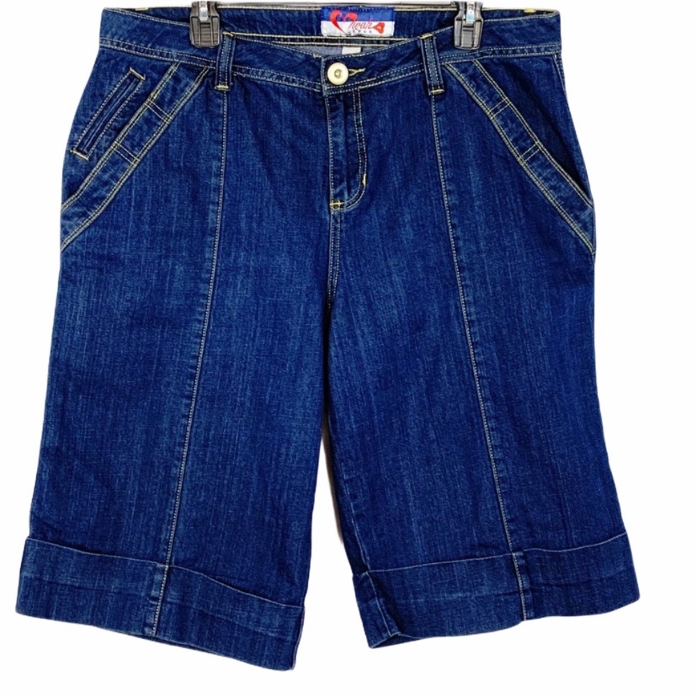 Wak Dark Blue Jean Denim Shorts Size 16